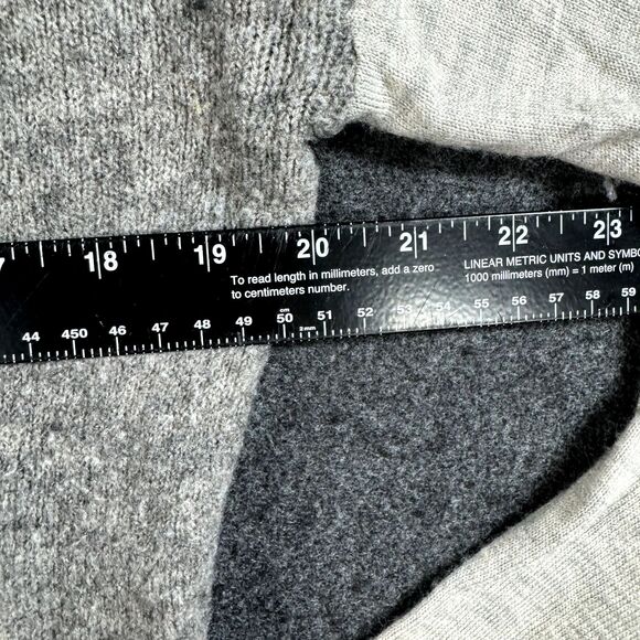 Moth Antropologie Sweater Women's Small Gray Two Tone Wool Alpaca Blend - Picture 4 of 7